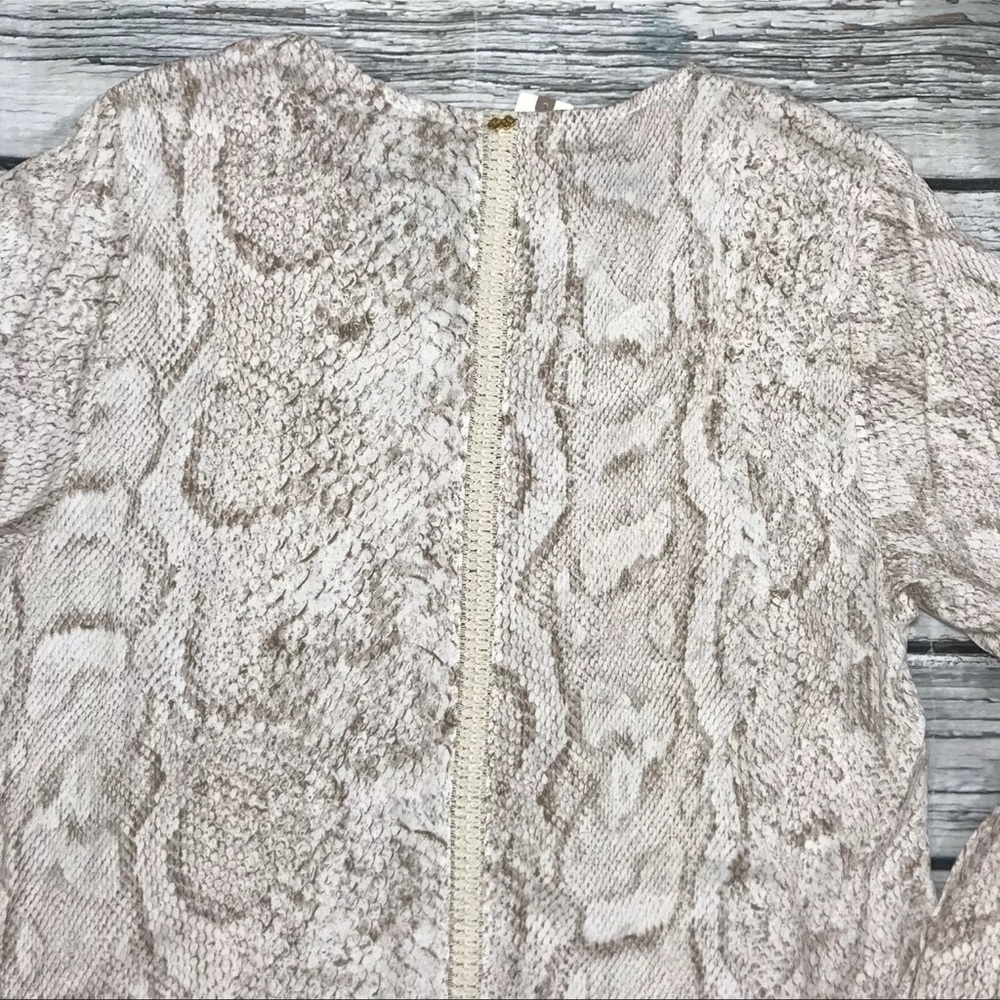 Anthropologie Mini Dress Tunic Coverup Camilla Snake Print Crochet Henley NEW M - Picture 9 of 16